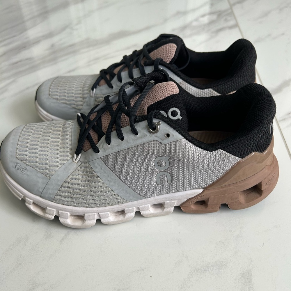 On Running Sneakers in Gray and Tan